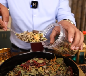 blending garam masala